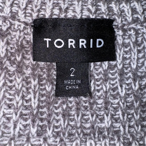 TORRID Marl Keyhole Tunic Top Sweater Grey Gray Size 2 2X - Picture 12 of 14